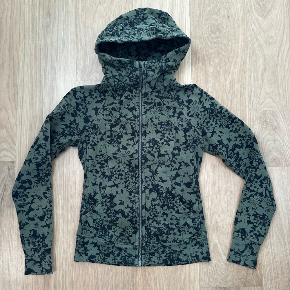 lululemon athletica Green and Black Scuba Hoodie Sweatshirt